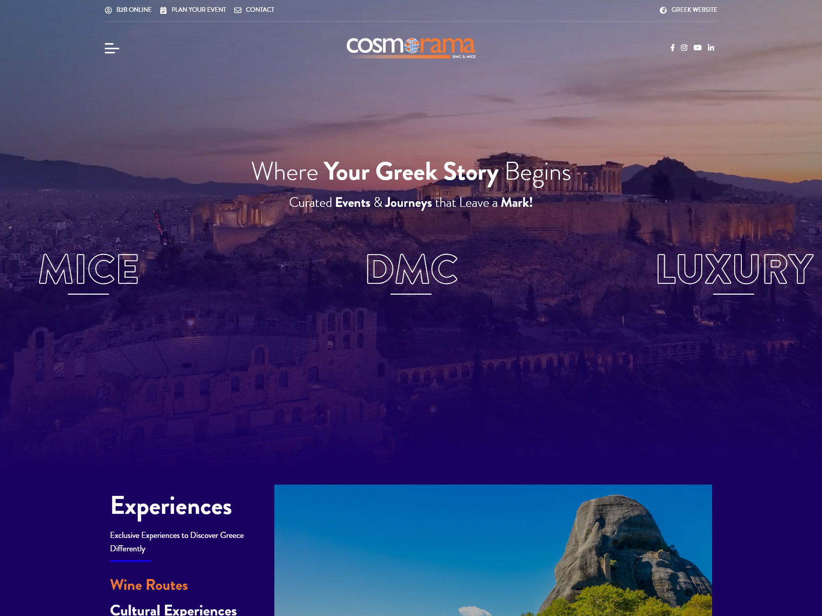 Cosmorama DMC — destination management for Greece